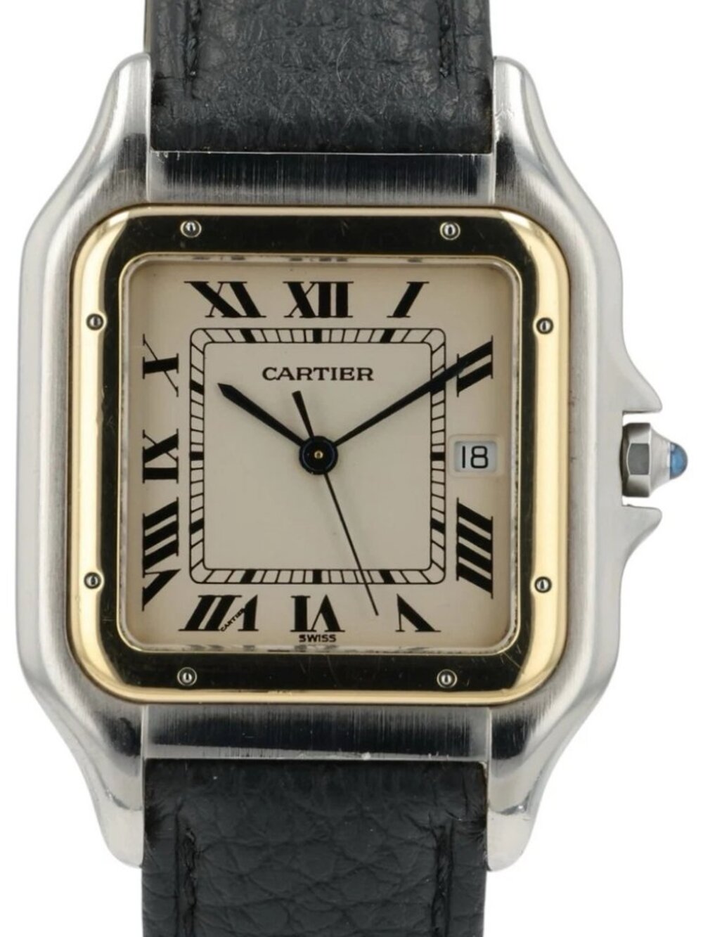 Cartier Panthere Large Silver Dial Steel and Gold 29mm Quartz Men’s Watch